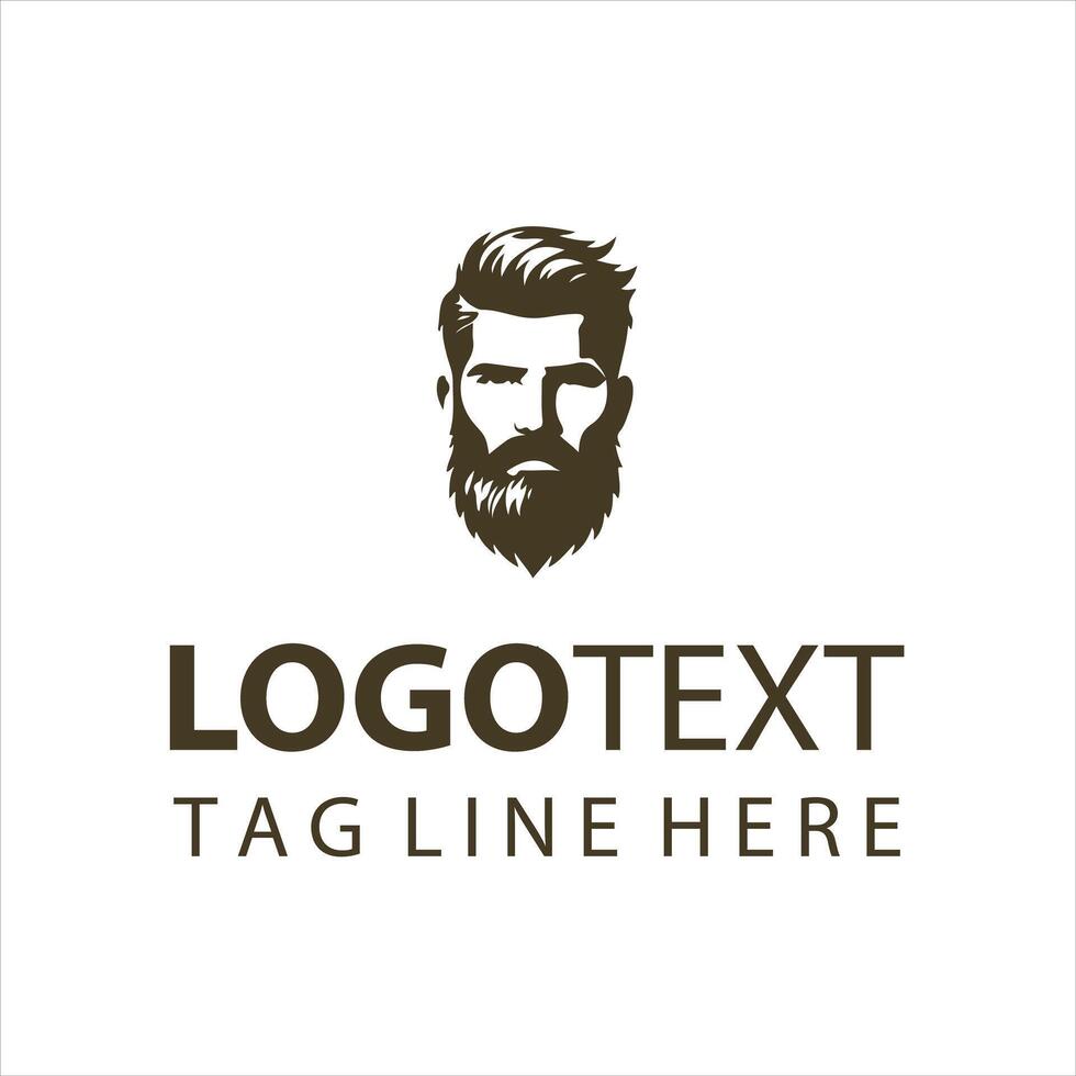 The Bearded Tribe Guild guy logo vector
