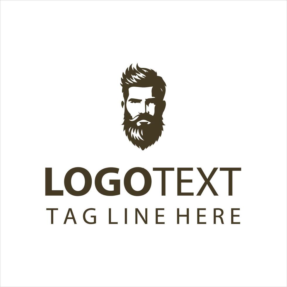 Bearded Royals guy logo vector