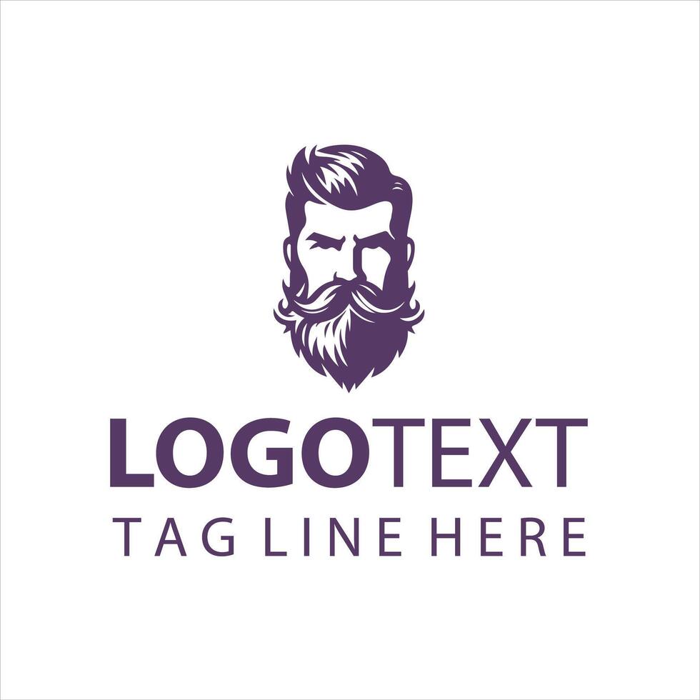 Bearded Legends Co guy logo vector