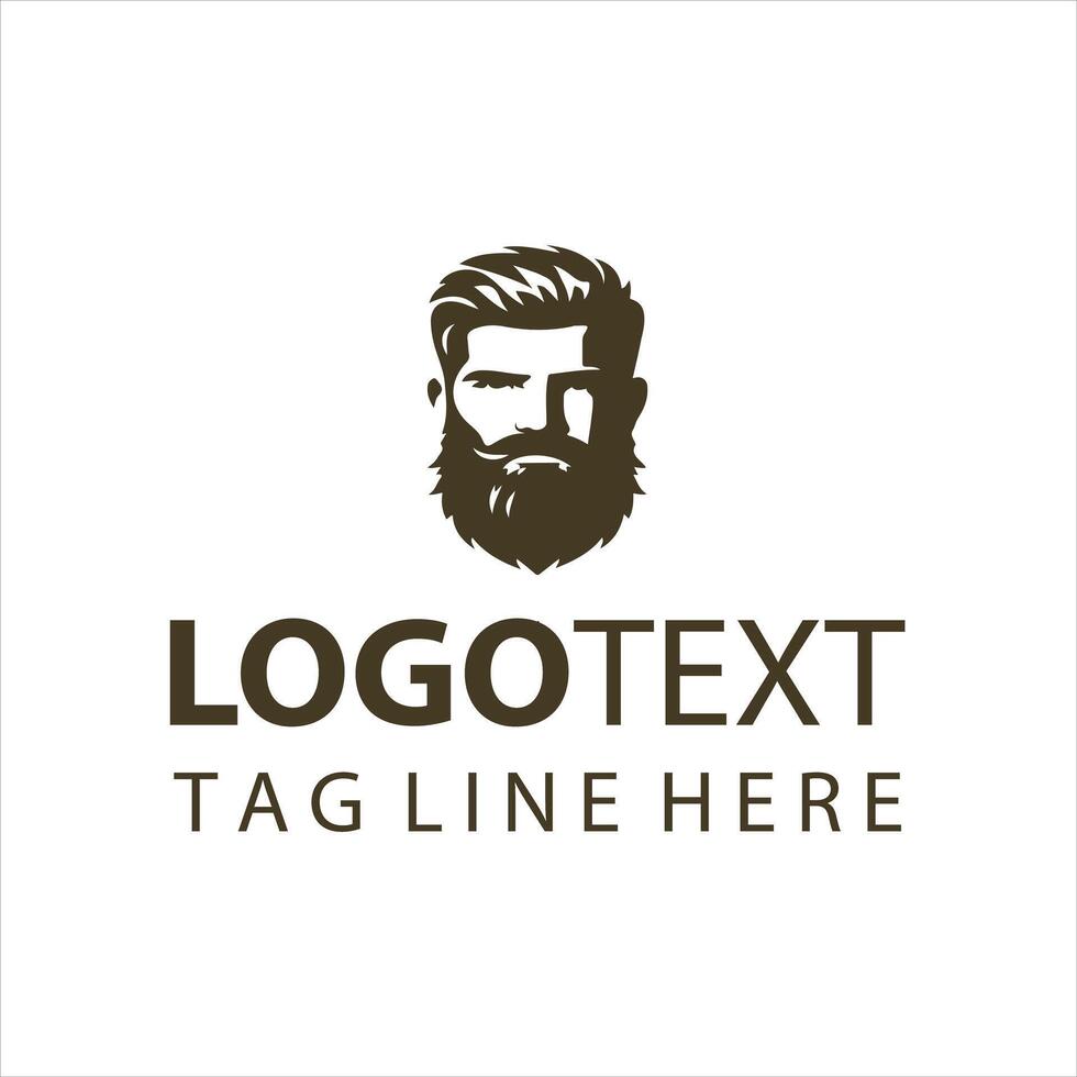 Bearded Treasures guy logo vector