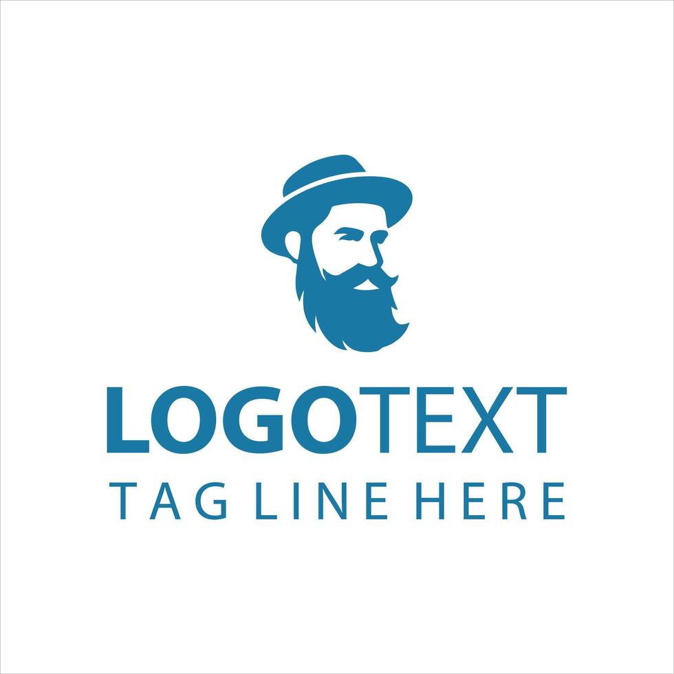 Bearded Syndicate guy logo vector