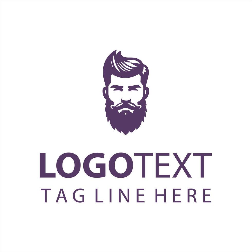 Beard City Co guy logo vector