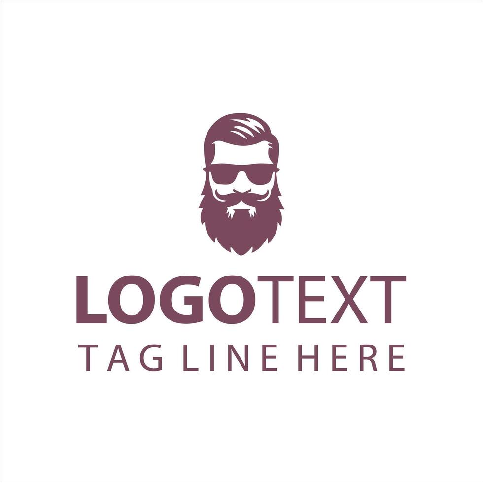 The Beard Authority guy logo vector