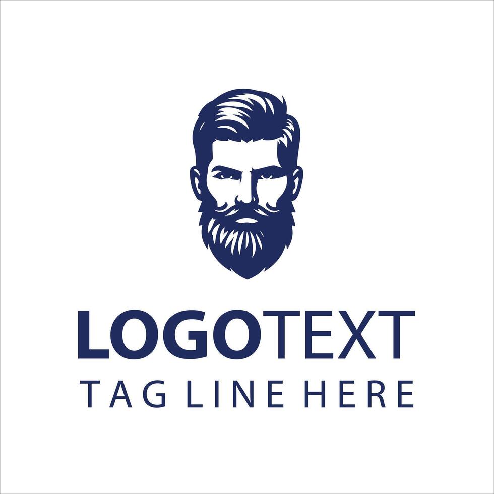 Majestic Beardsmen guy logo vector