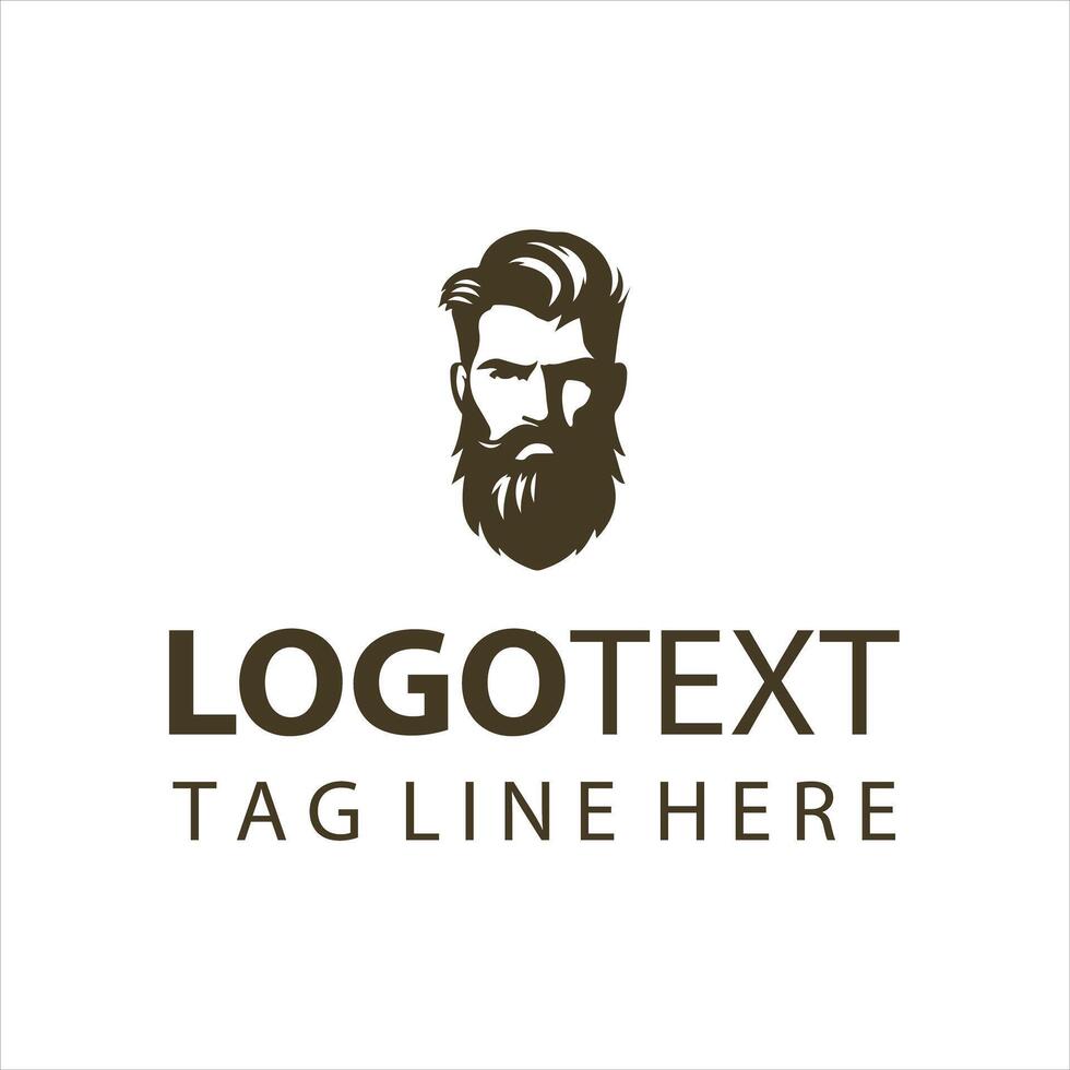 Beard Vibe Nation guy logo vector