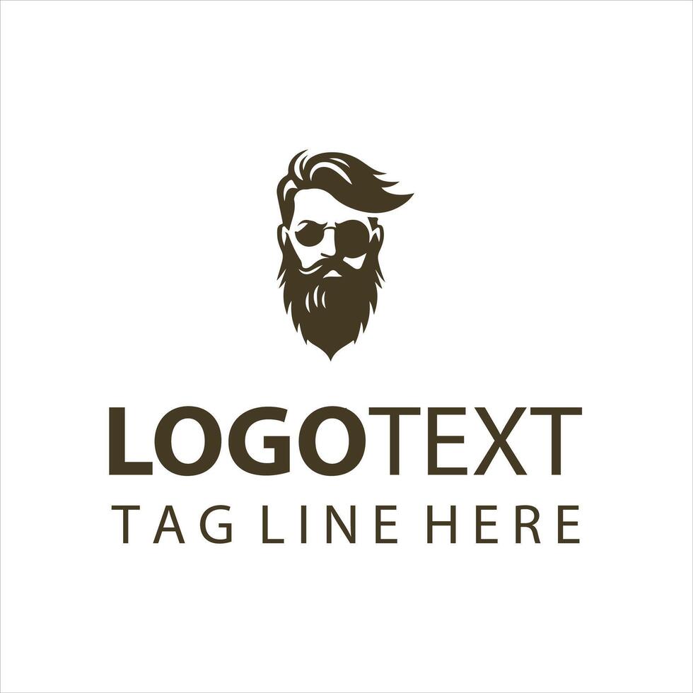 Beard Works Co guy logo vector