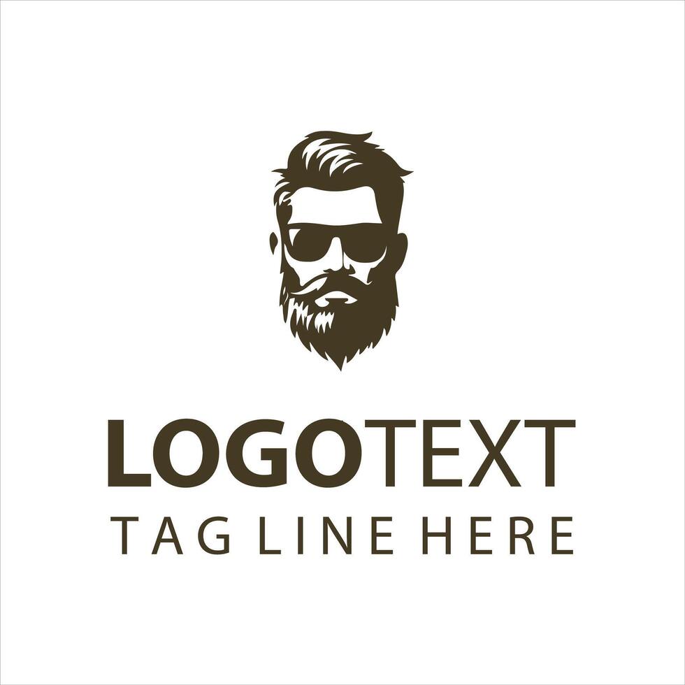 Beard Knights guy logo vector