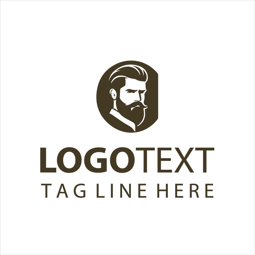 The Bearded Collective guy logo vector
