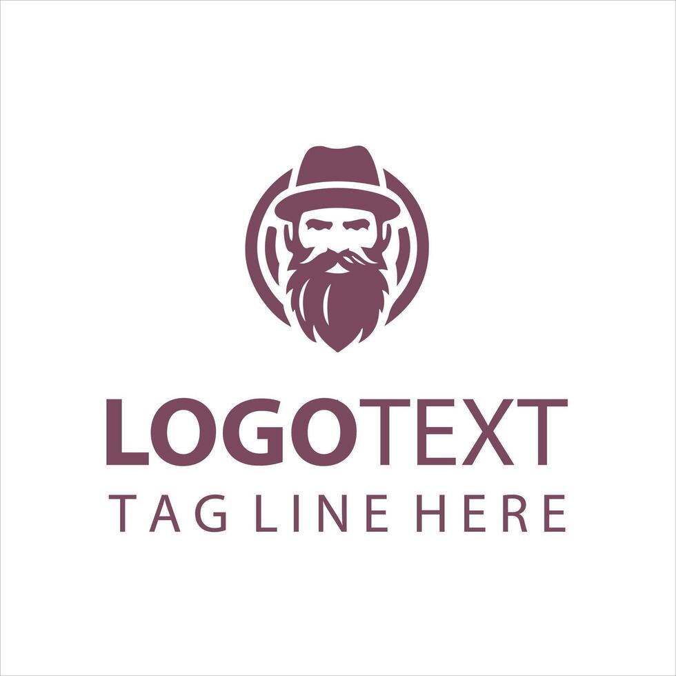 The Bearded Council guy logo vector