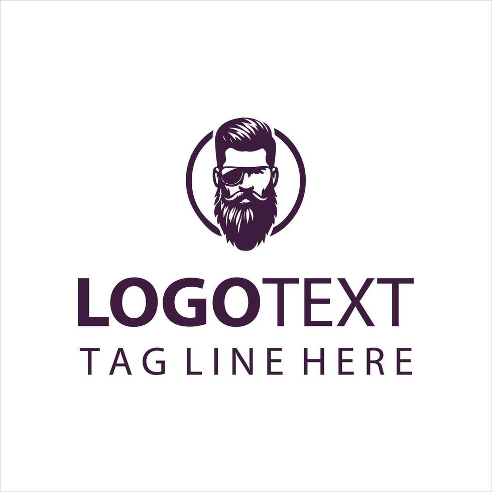 The Bearded Tribe guy logo vector
