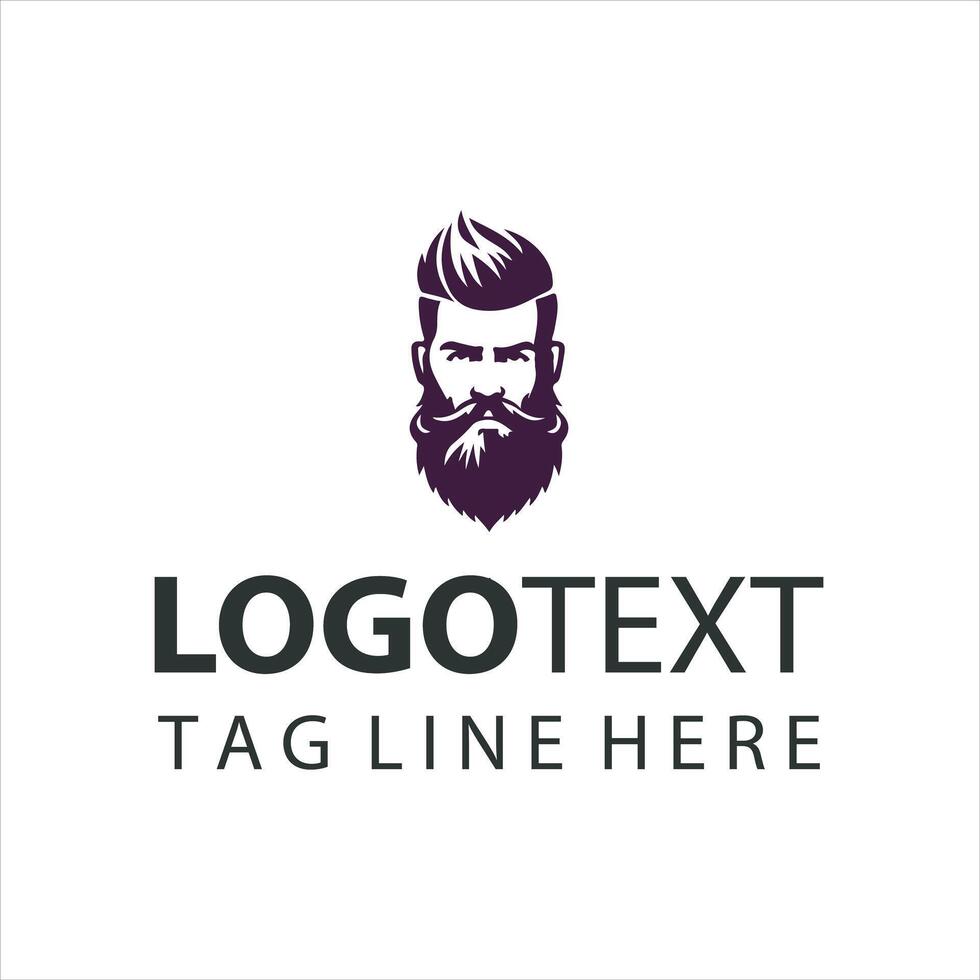 The Beard Revolution guy logo vector