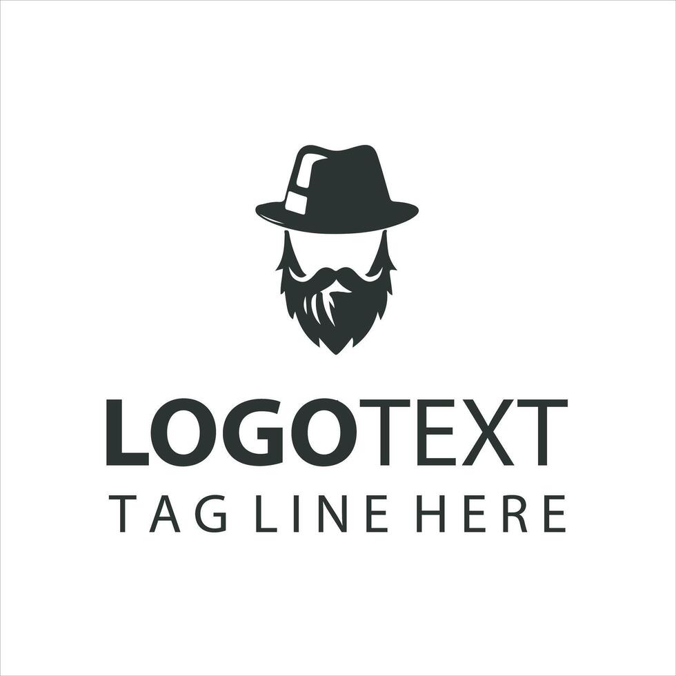King Beard Society guy logo vector