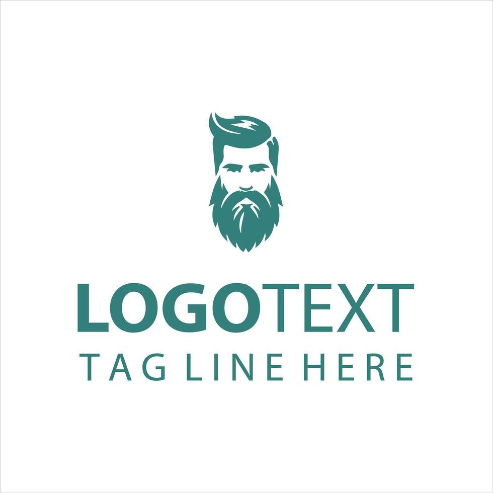 The Bearded Wanderer guy logo vector