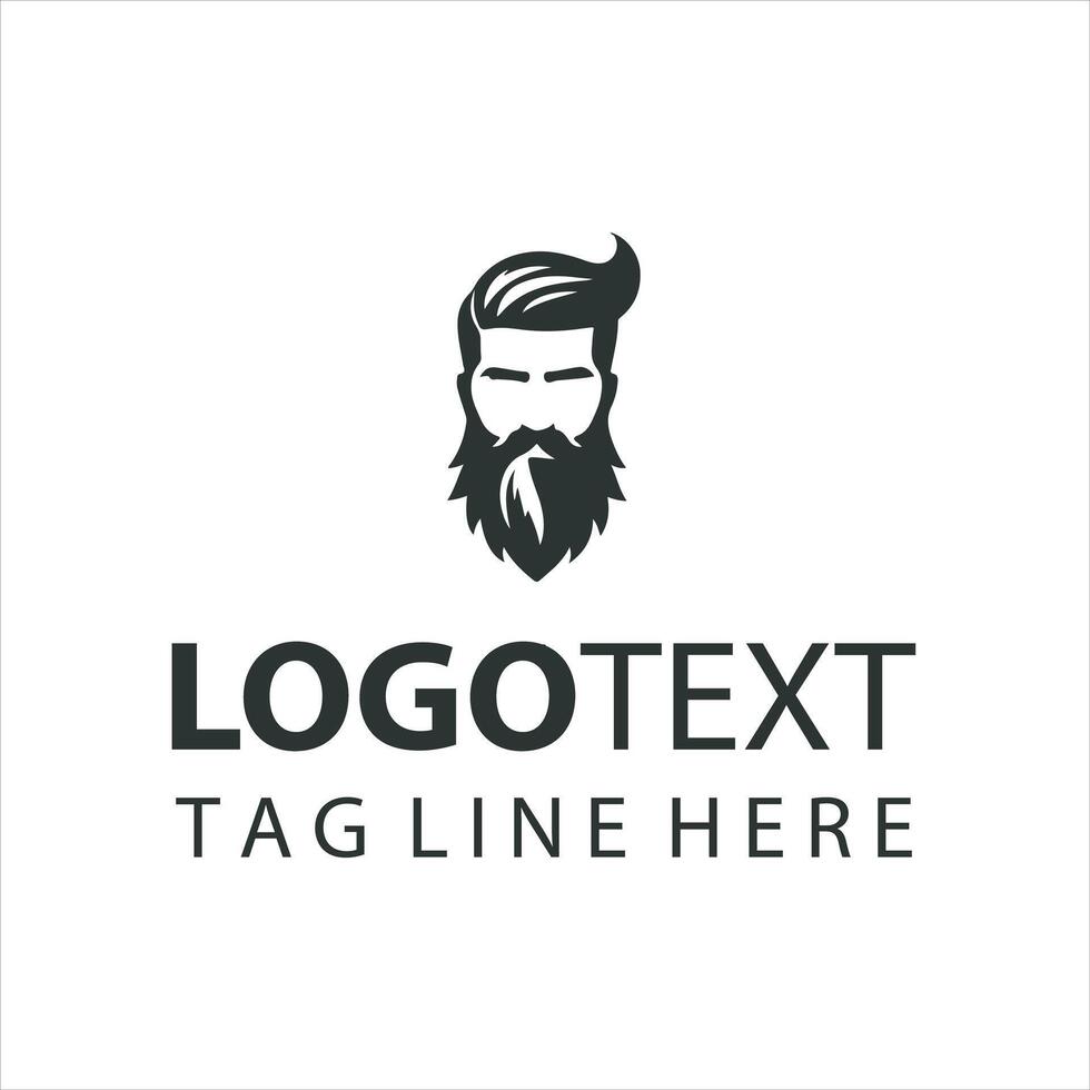 Alpha Beards guy logo vector