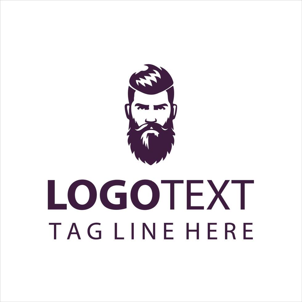The Rugged Beard guy logo vector