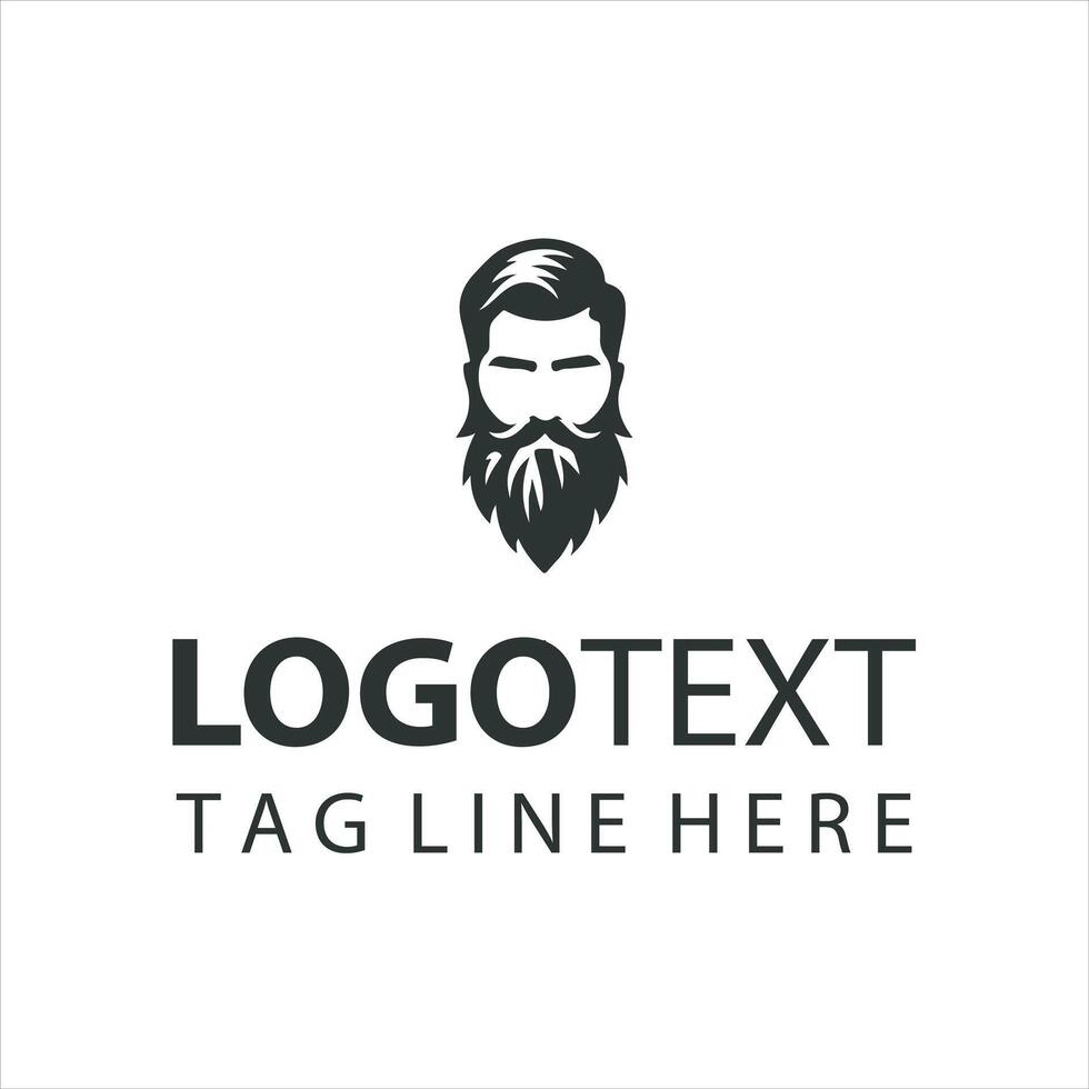 Beard Nation guy logo vector