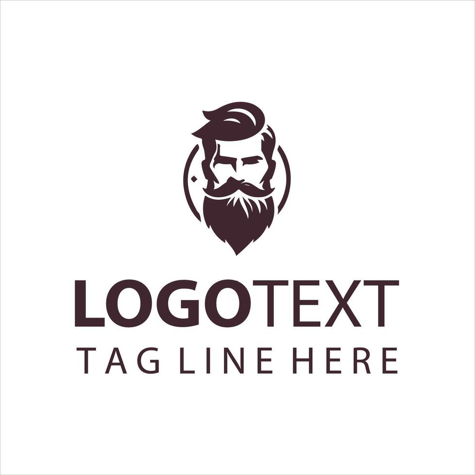 Beard Nation guy logo vector