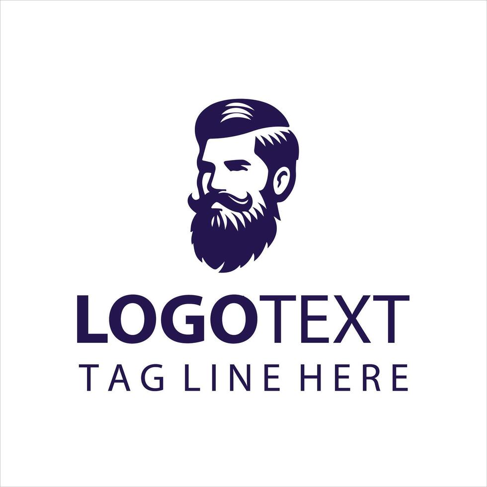 The Bold Beard guy logo vector