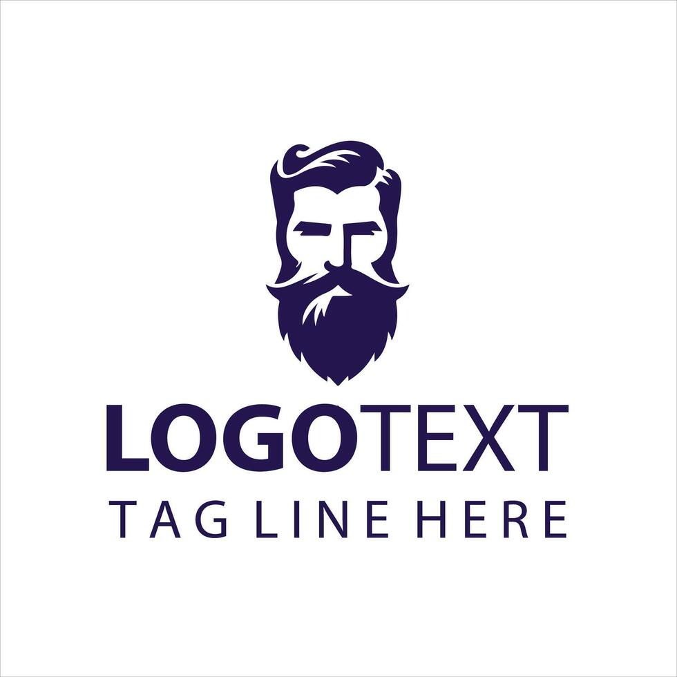 Beard Works guy logo vector