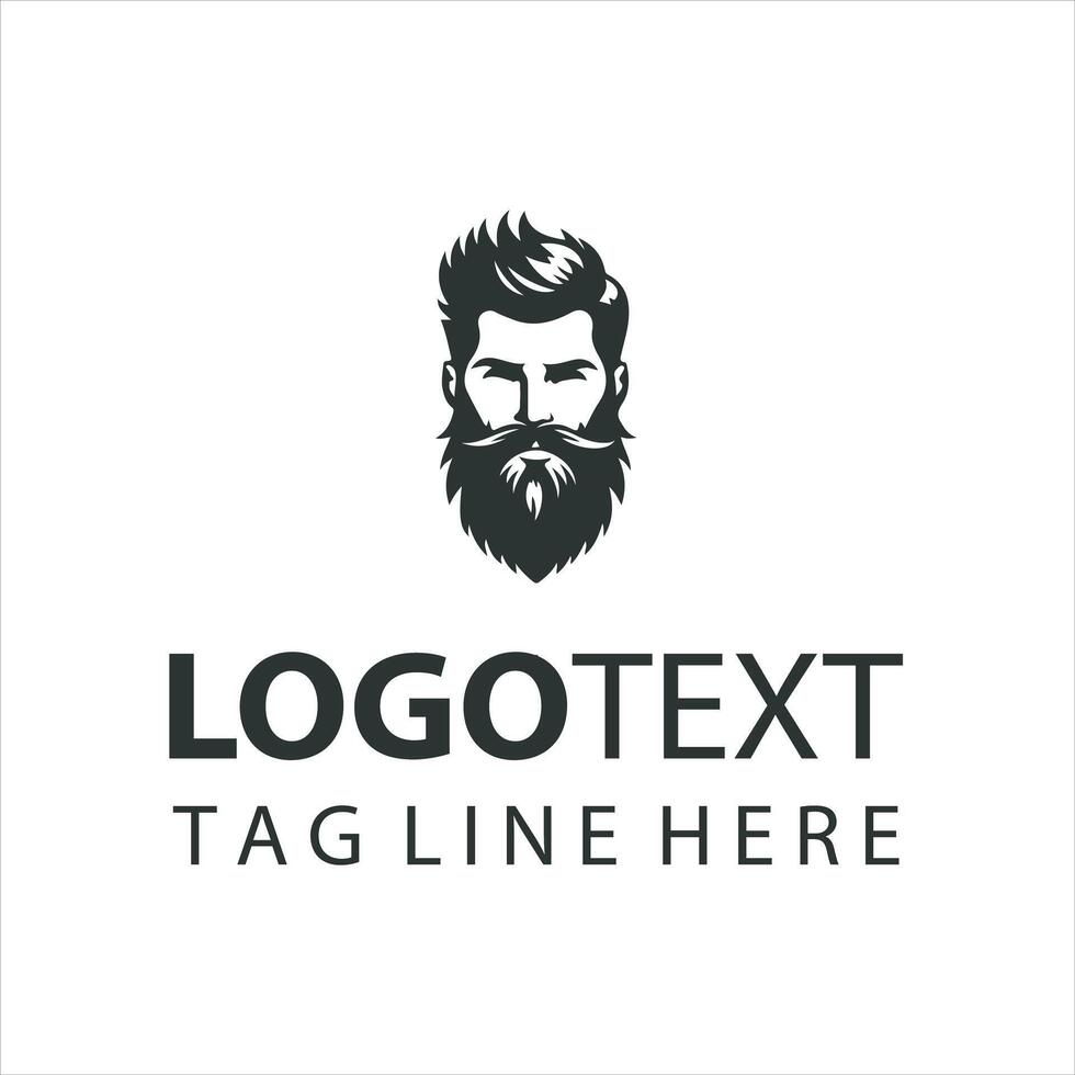The Bearded Man guy logo vector