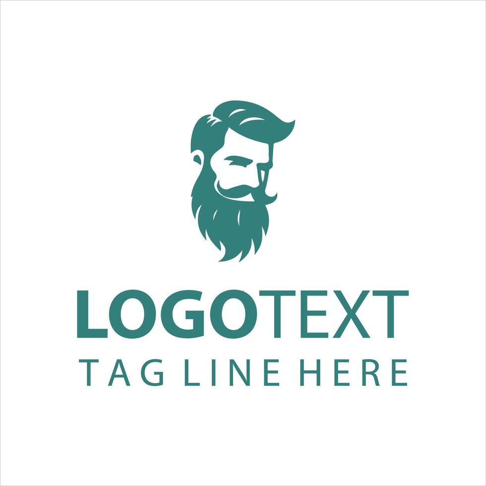 The Bearded Legend guy logo vector