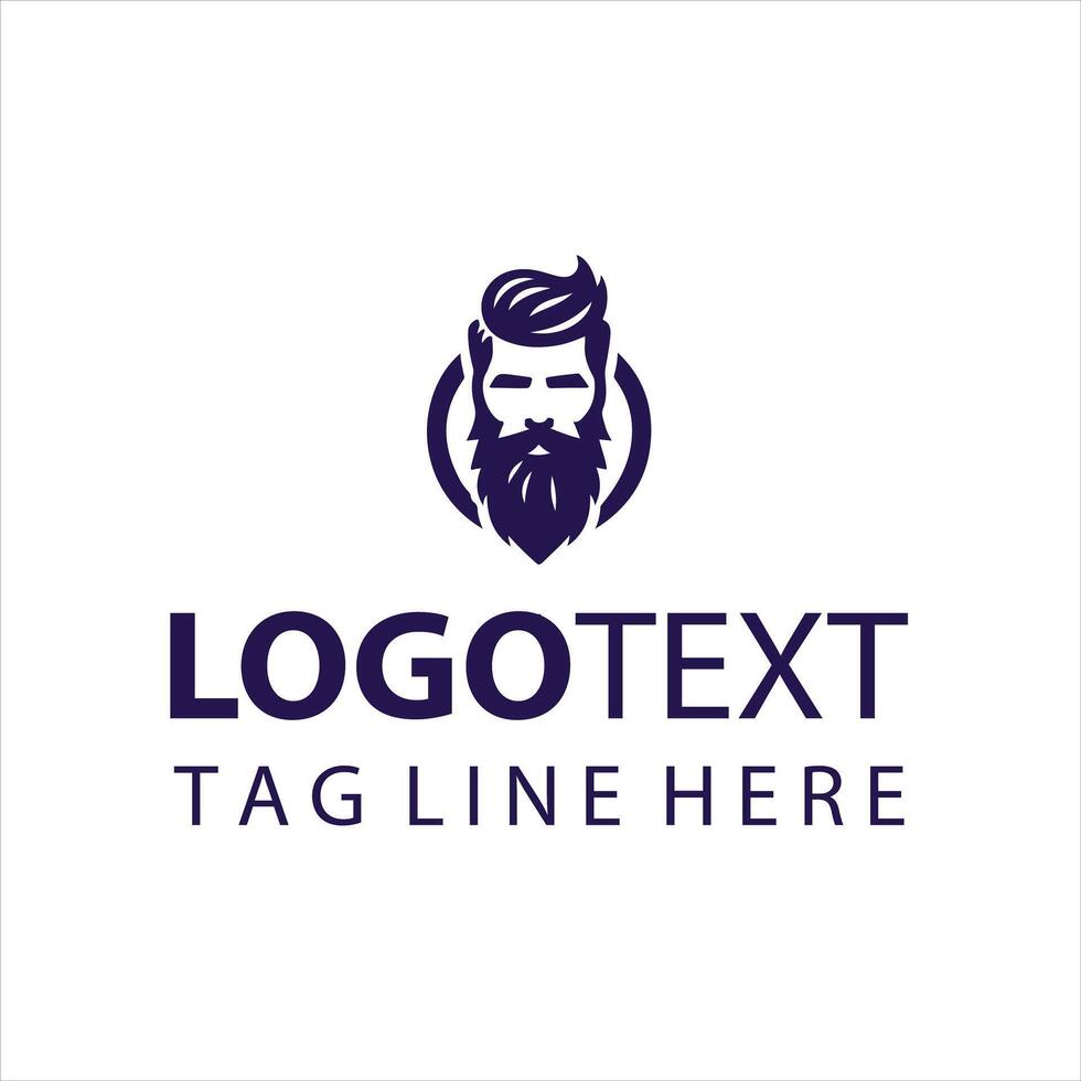 The Beard Haven guy logo vector