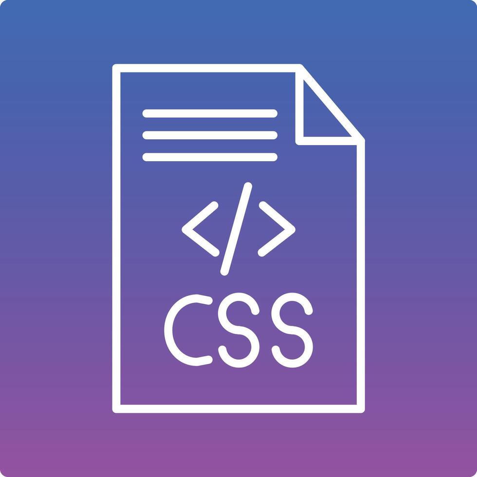 Css icon on purple and white background vector