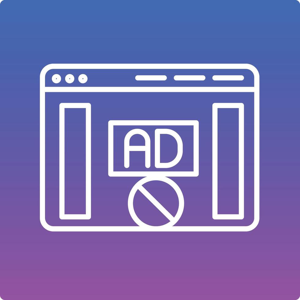 An ad on a computer screen with a blue background vector
