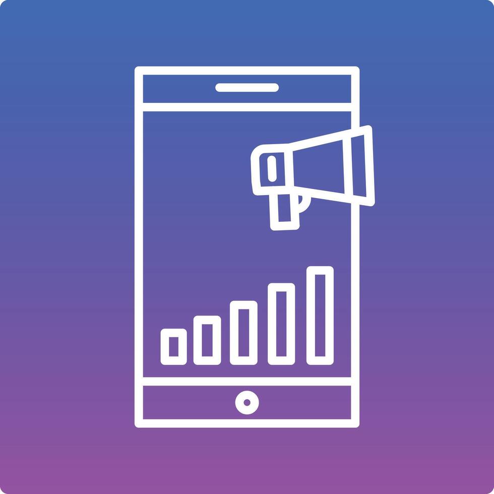 A smartphone with a bar chart on it vector