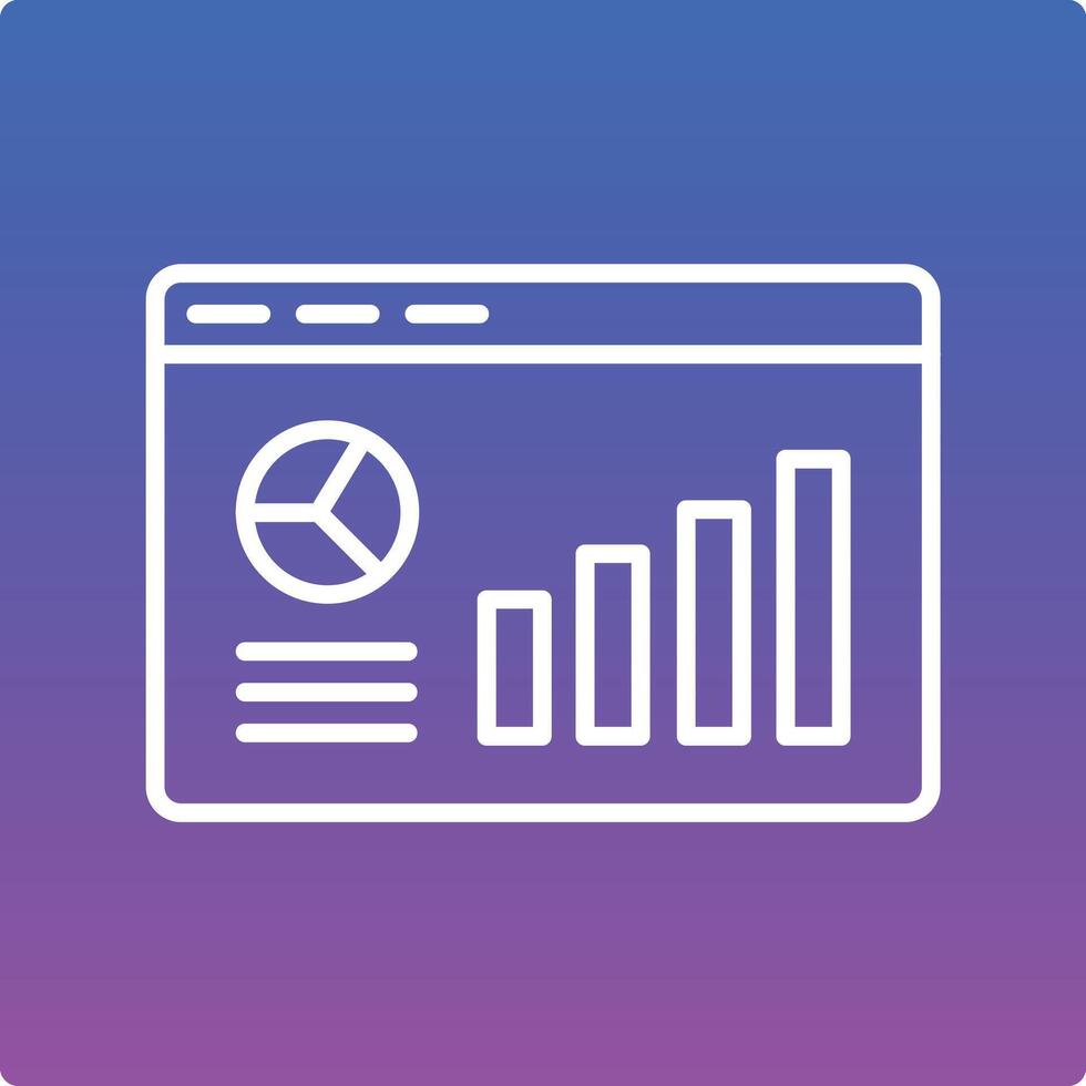 Webpage Statistics Illustration Icon vector