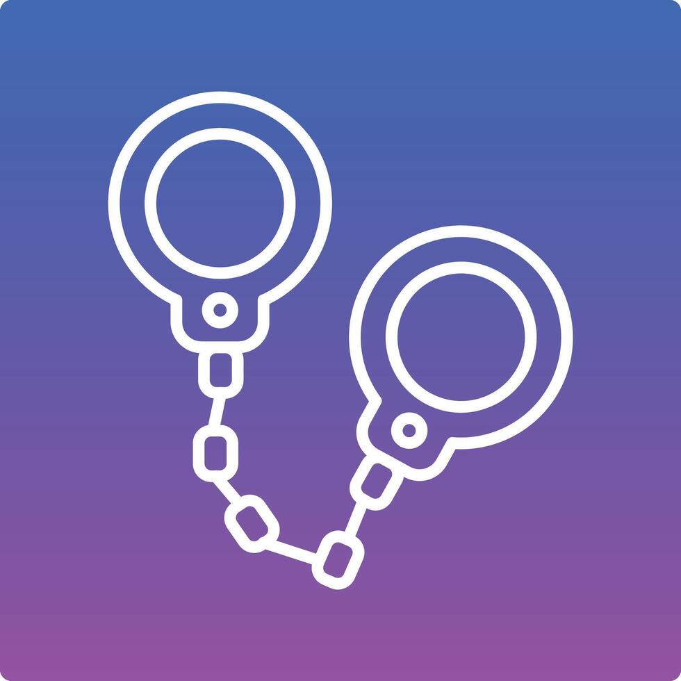 Handcuffs Illustration Icon vector