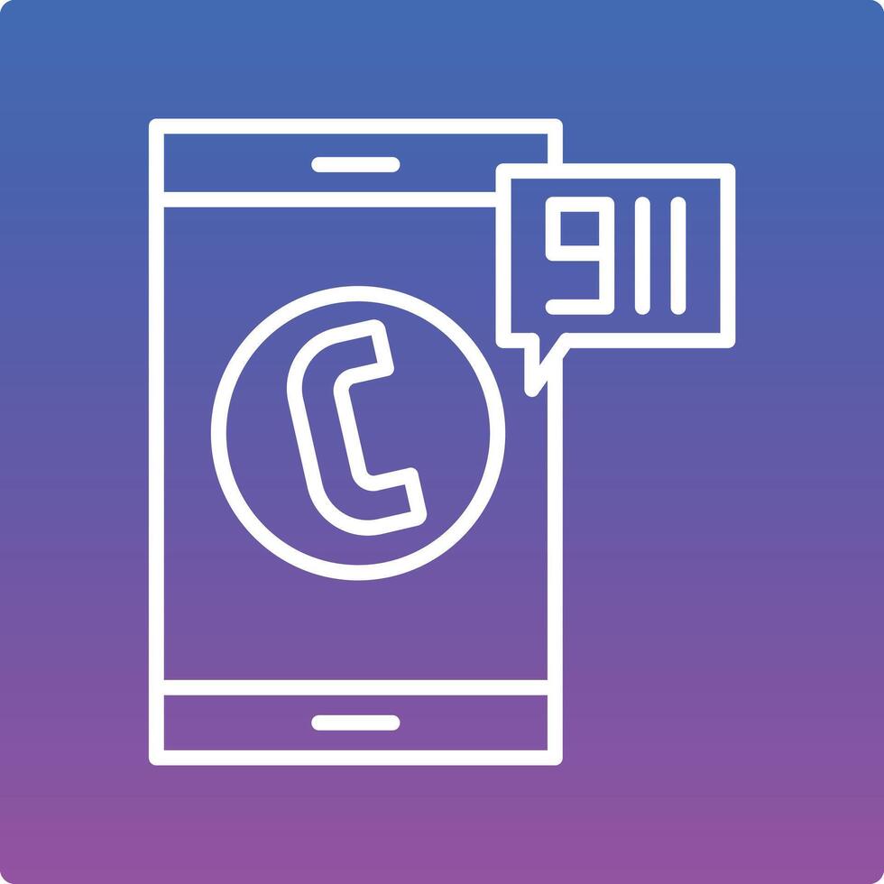 Call 911 Illustration Icon vector