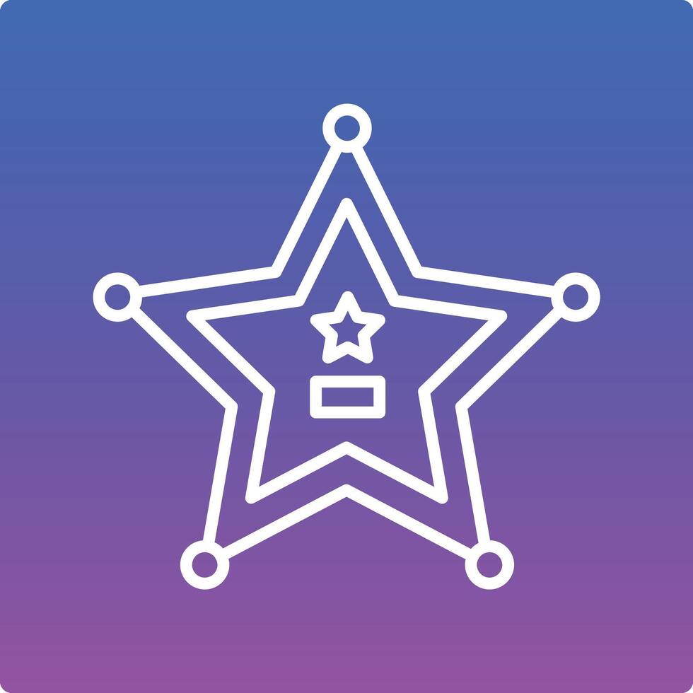 Sheriff Badge Illustration Icon vector