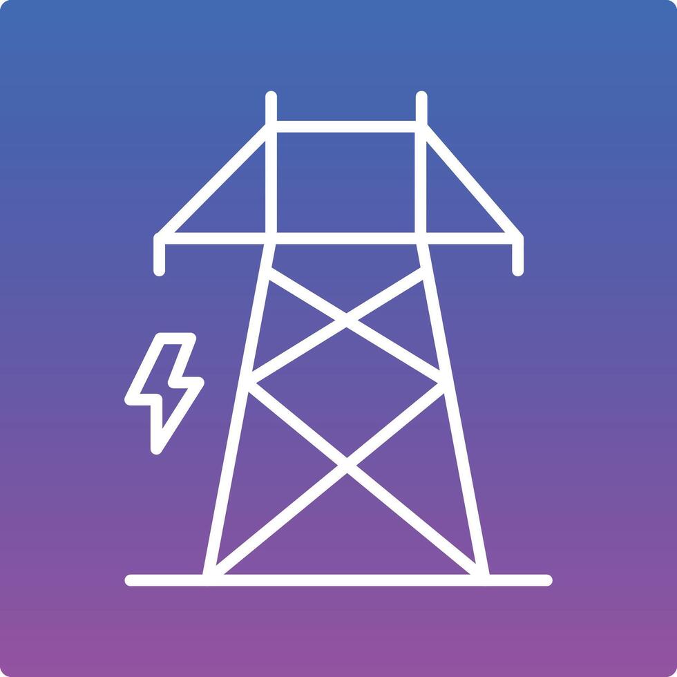 Electric Tower Illustration Icon vector