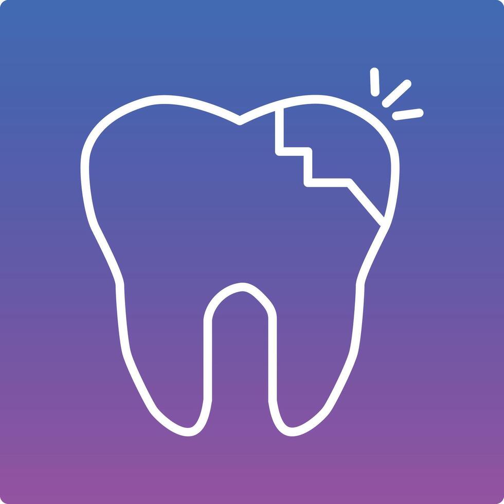 Tooth Decayed Illustration Icon vector