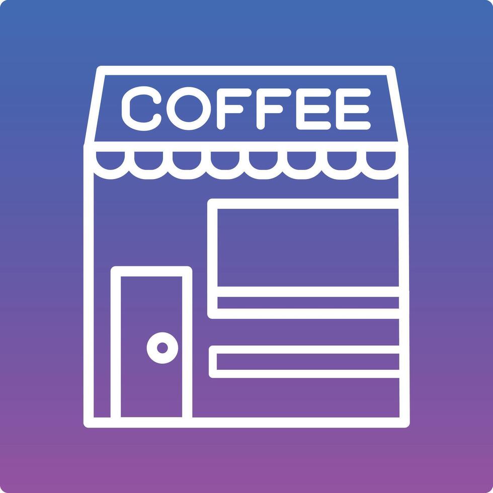 Coffee Shop Illustration Icon vector