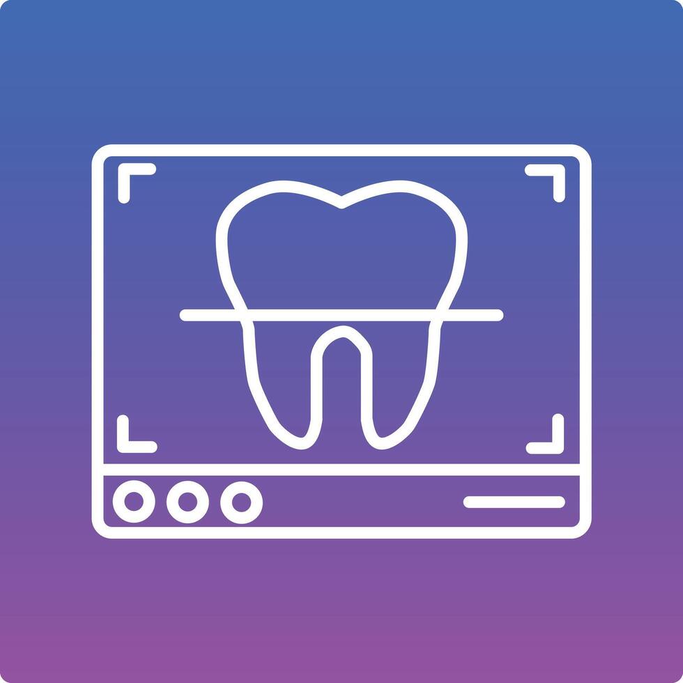 Tooth Xray Illustration Icon vector