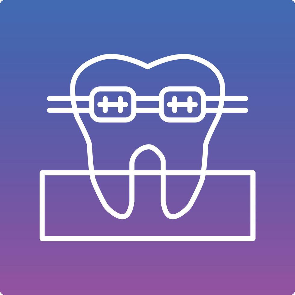 Tooth Braces Illustration Icon vector