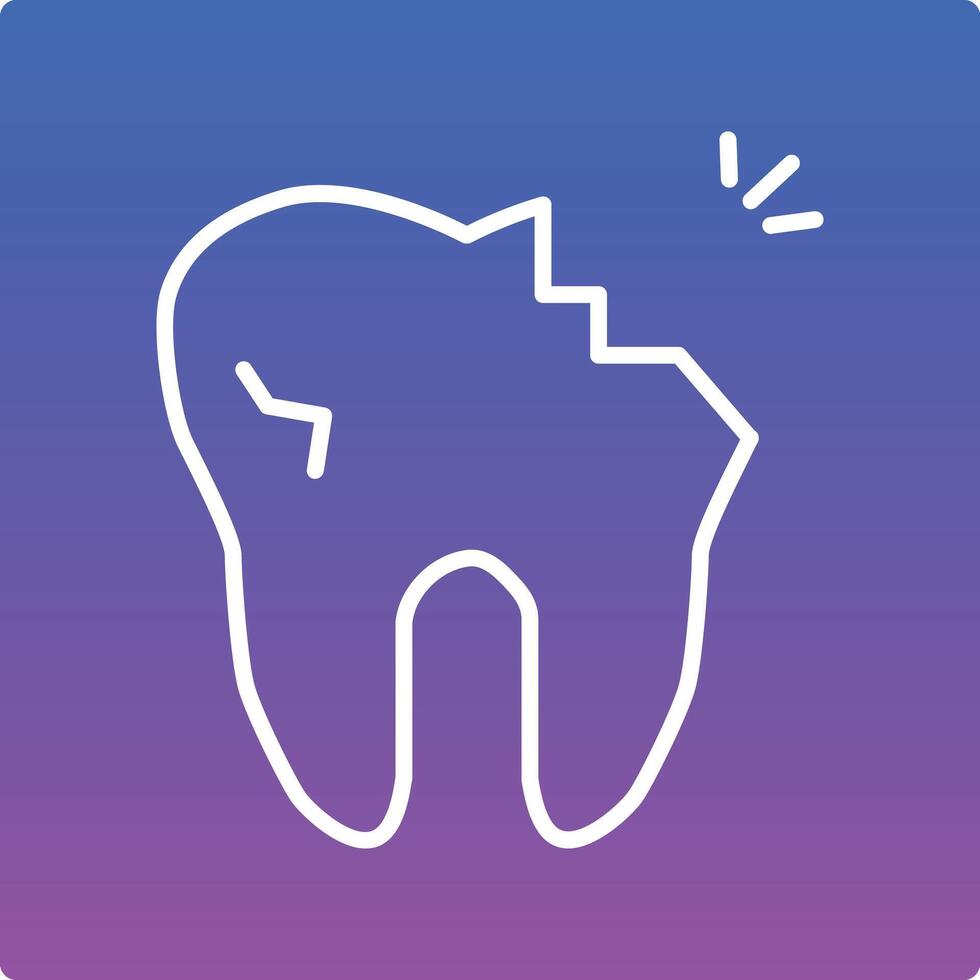 Broken Tooth Illustration Icon vector