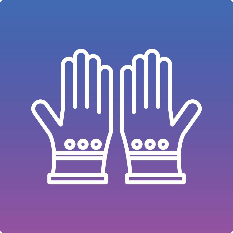 Hand Gloves Illustration Icon vector