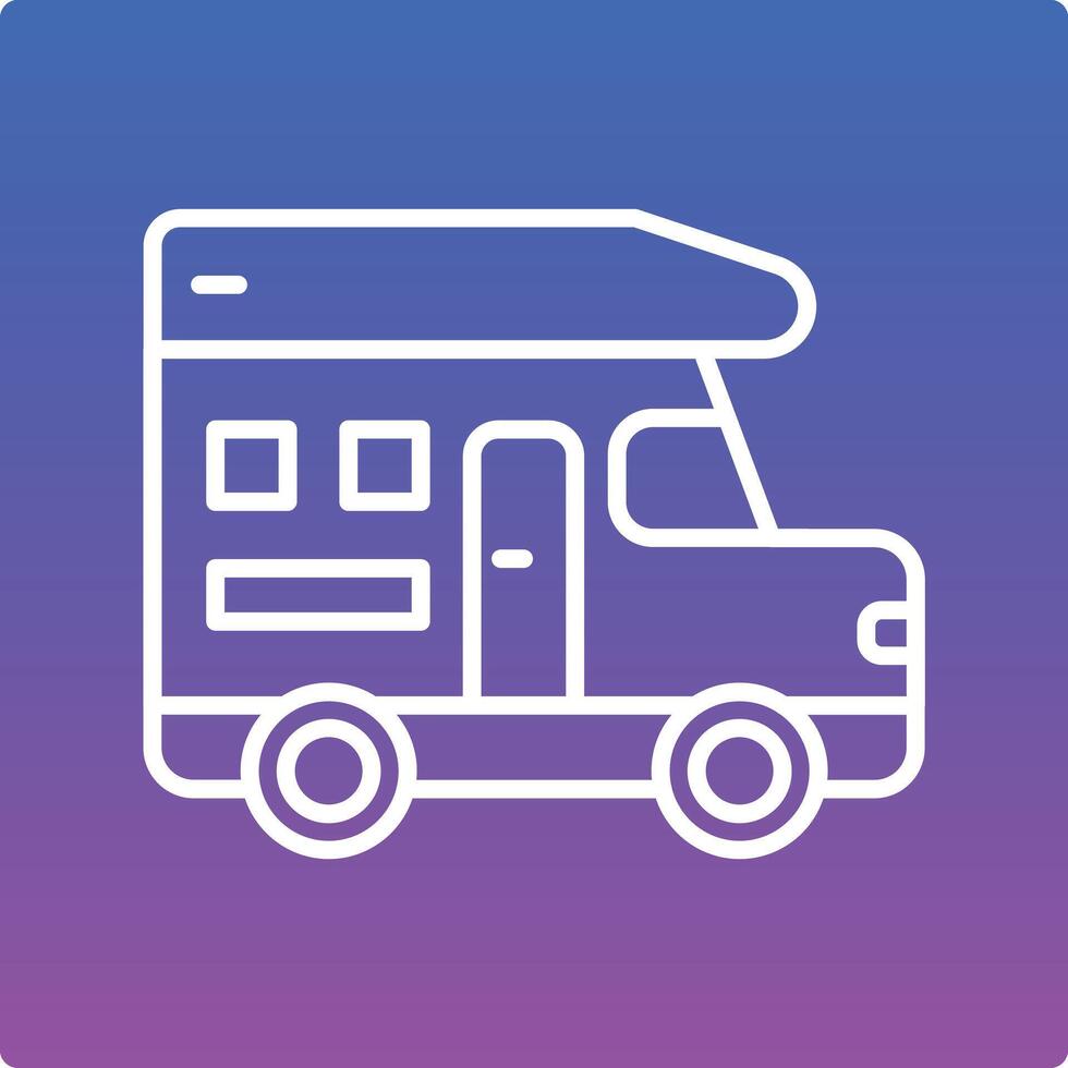 Camper Van Illustration Icon vector