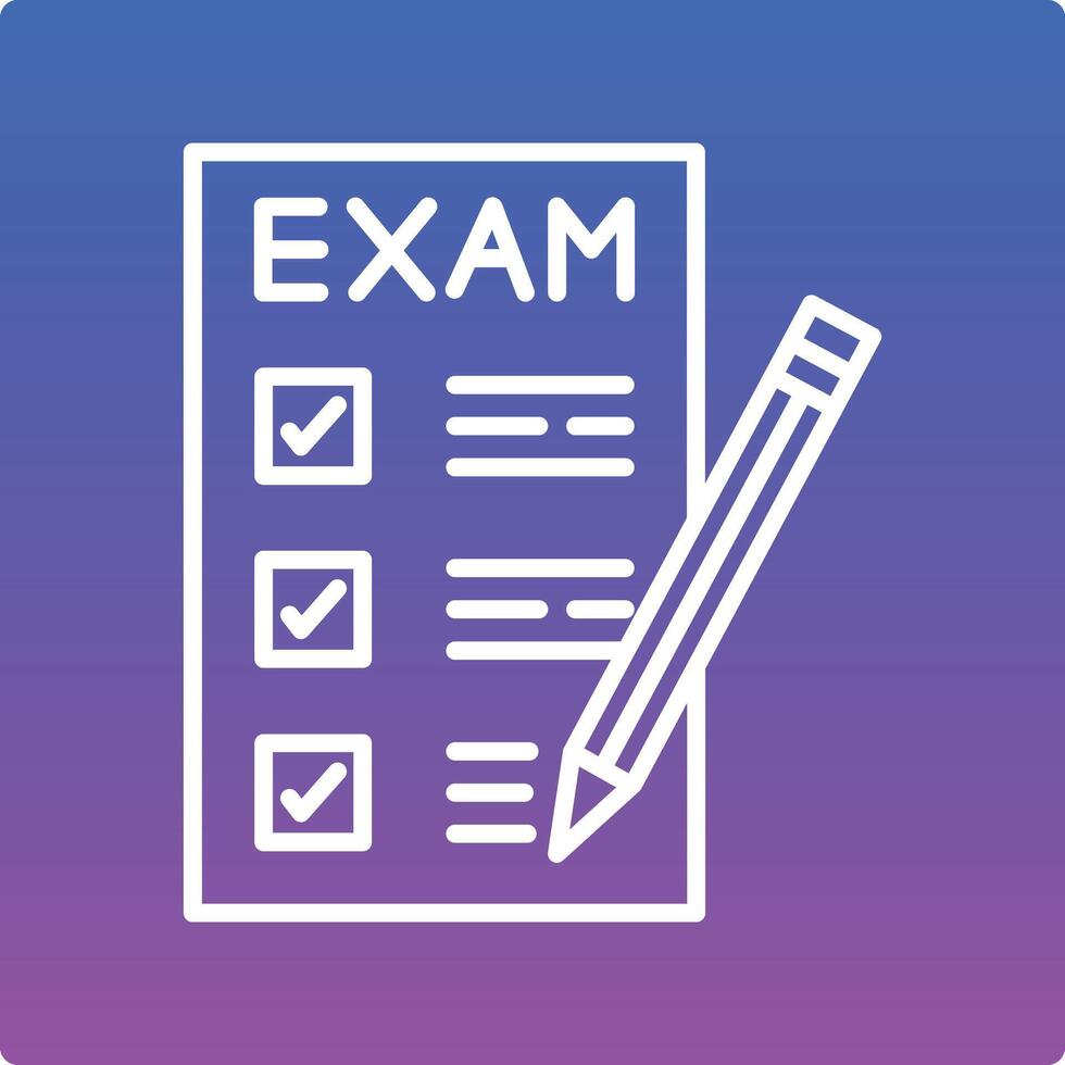 Exam Illustration Icon vector