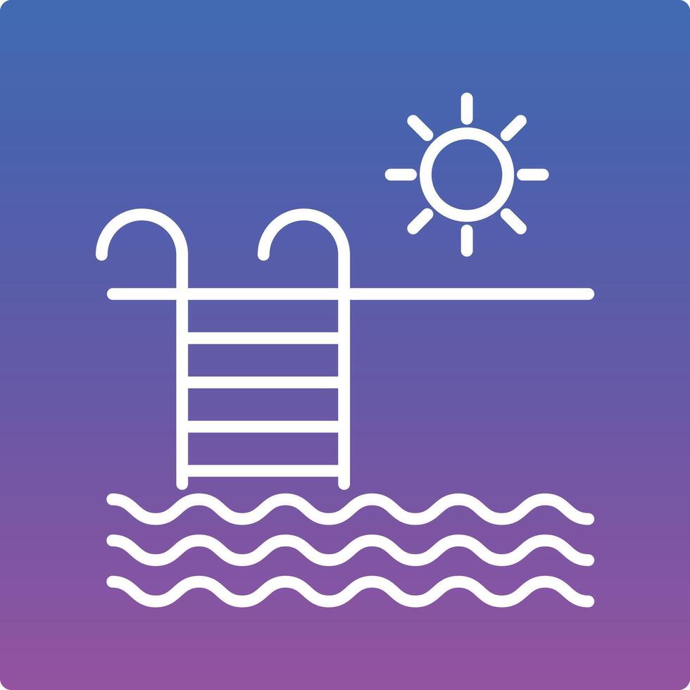 Swimming Pool Illustration Icon vector
