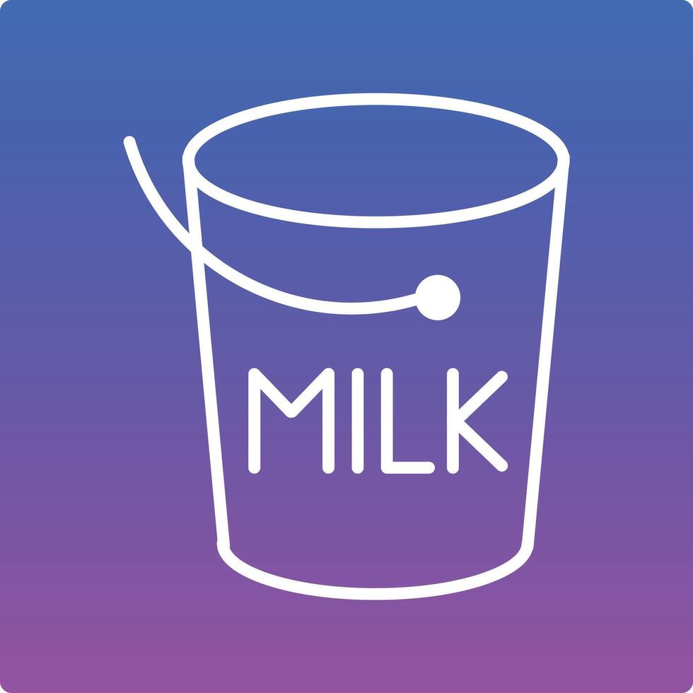 Milk Bucket Illustration Icon vector