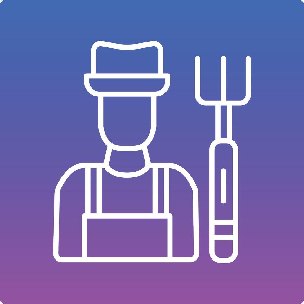 Farmer Illustration Icon vector