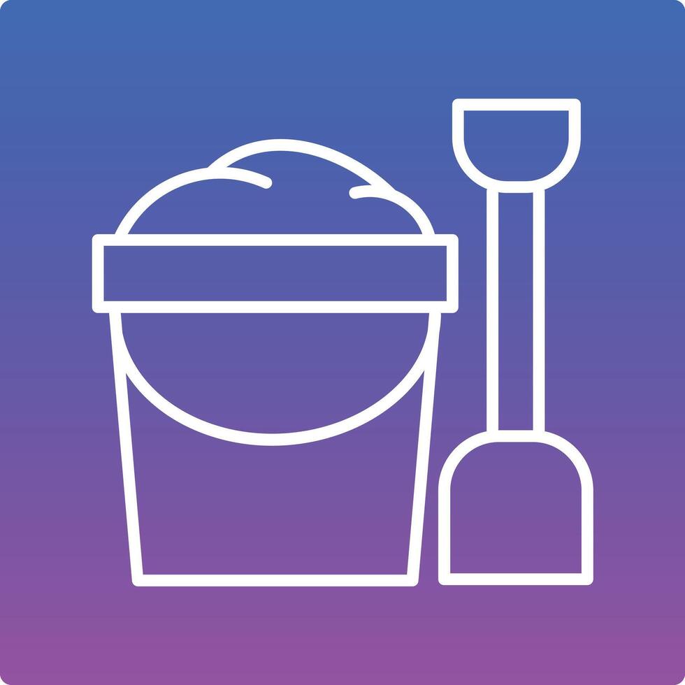 Sand Bucket Illustration Icon vector