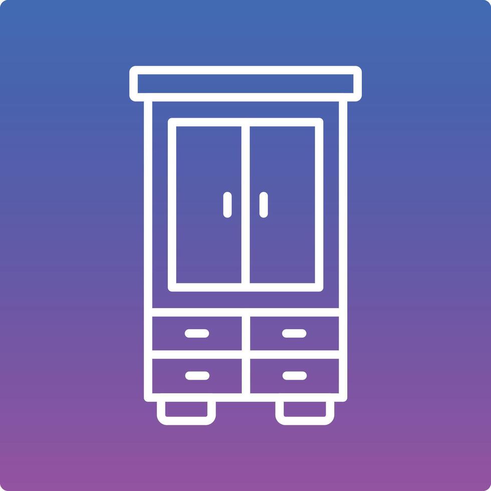 Wardrobe Illustration Icon vector