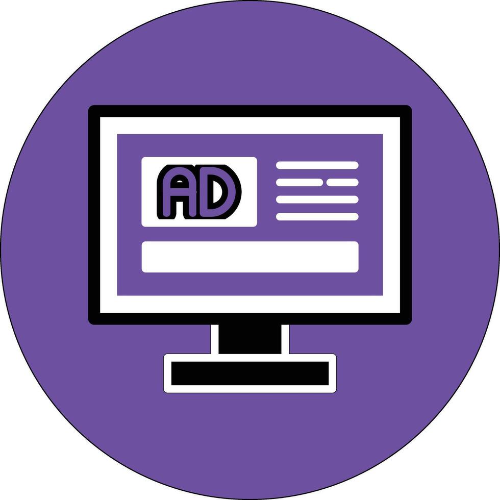 Online Ads Illustration Icon vector