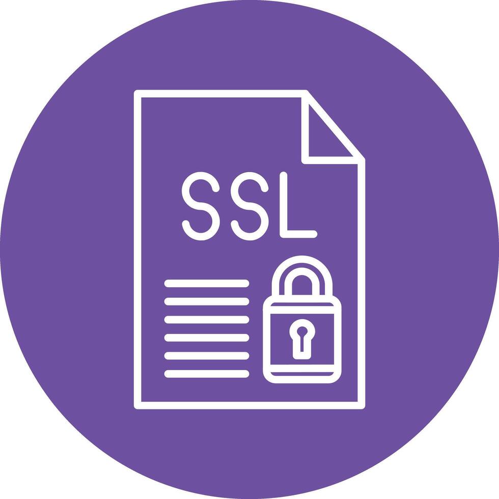 SSL File Illustration Icon vector