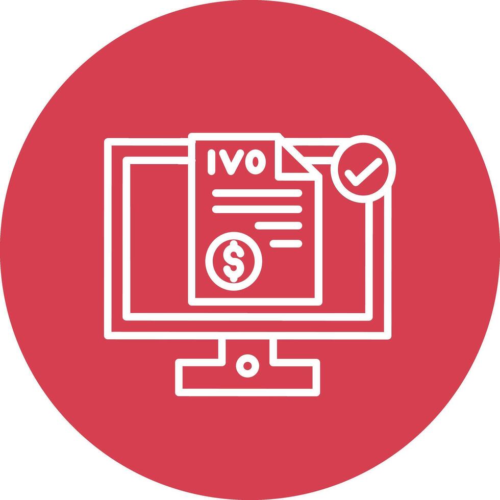 Online Invoice Illustration Icon vector